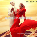 Robe de mariage musulmane alibaba belle robe de mariée islamique rouge